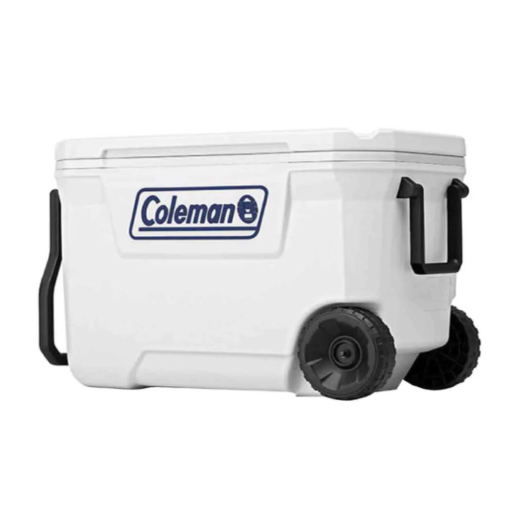 COLEMAN – HIELERA 62QT C/RUEDA MARINE BLANCA COLEMAN 1A – 3000006482
