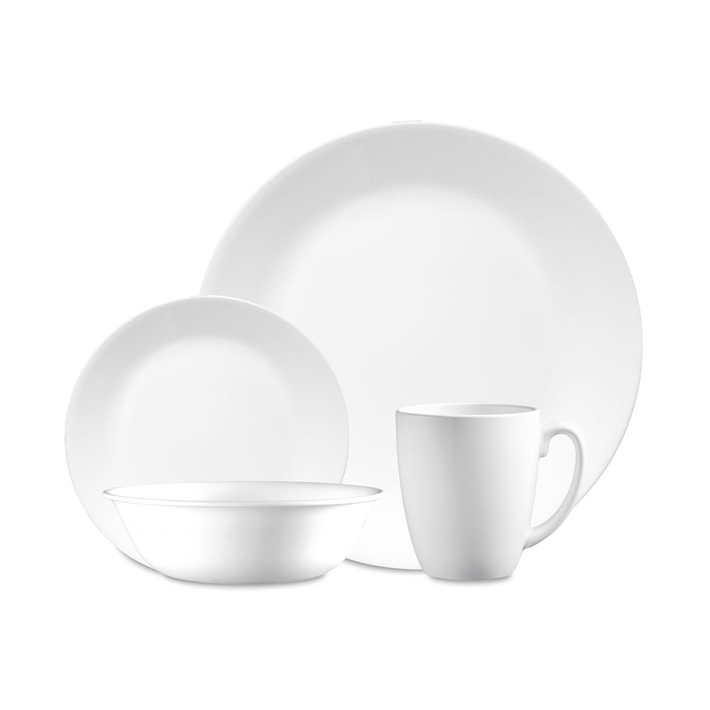 Corelle Vajilla de 16 Piezas Winter Frost Blanco 6022003 Ambitec