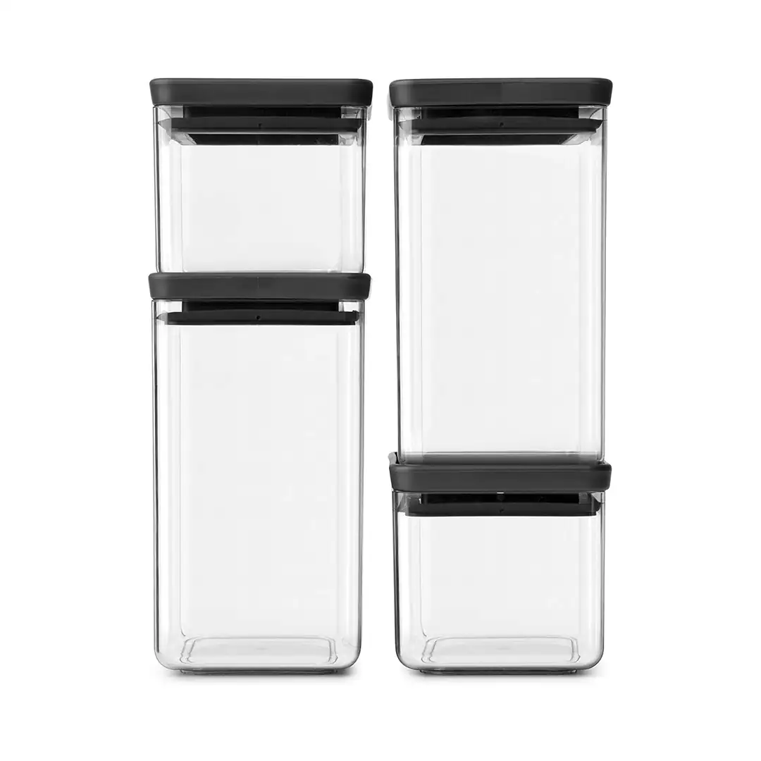 BRABANTIA – SET 4 RECIPIENTES PLASTICOS P/GRANOS BRABANTIA – 122422