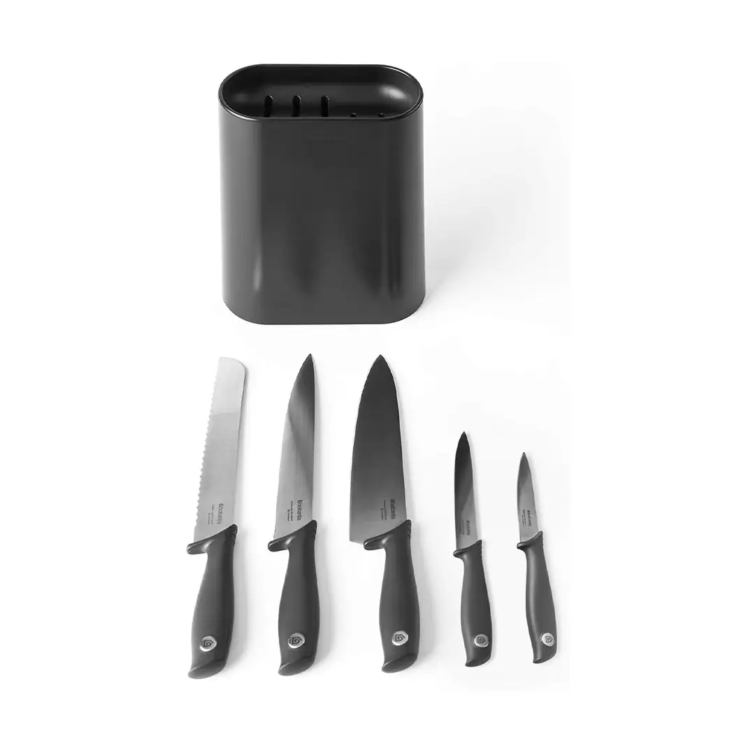 BRABANTIA – SET 5 CUCHIILOS BLOCK PLASTICO BRABANTIA – 123061