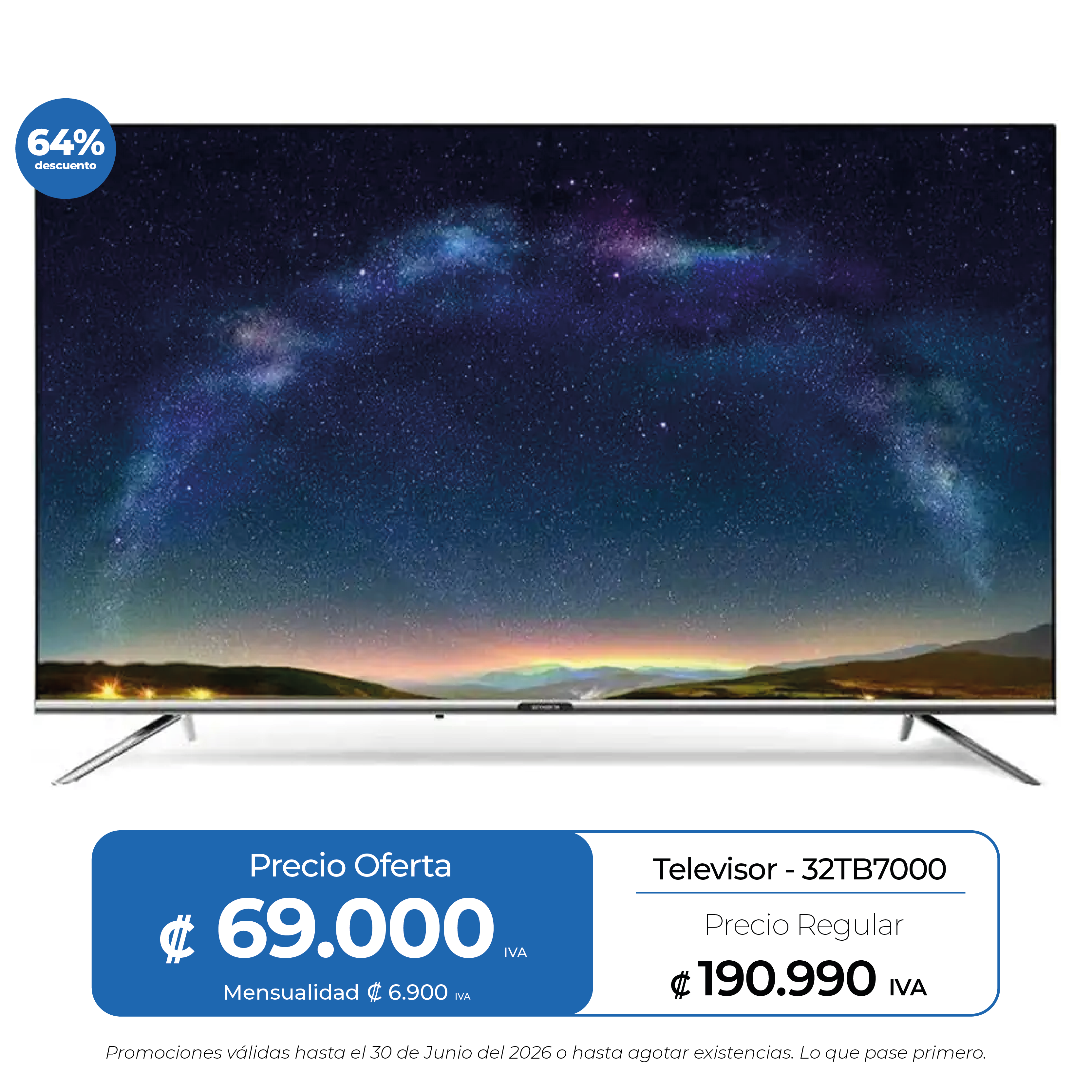 SKYWORTH – TELEVISOR LED 32 P FHD – 32TB7000