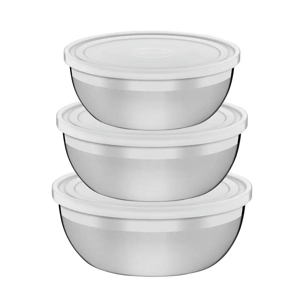 Tramontina – Set de 3 Recipientes de Acero Inoxidable – 64220210