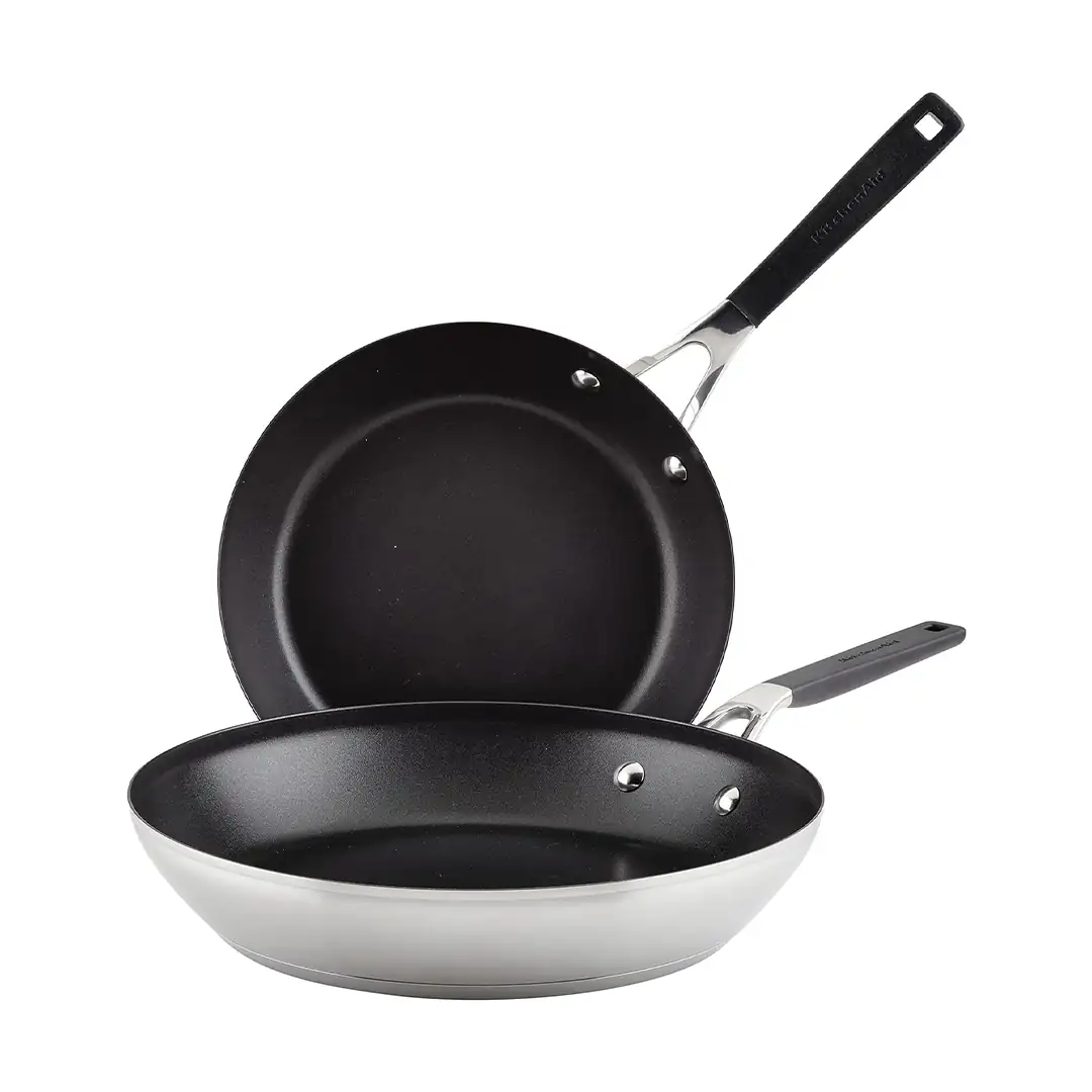 KITCHENAID – SET SARTENES 9.5″ Y 12″ ACERO INOX KITCHEN AID 1A – 71023