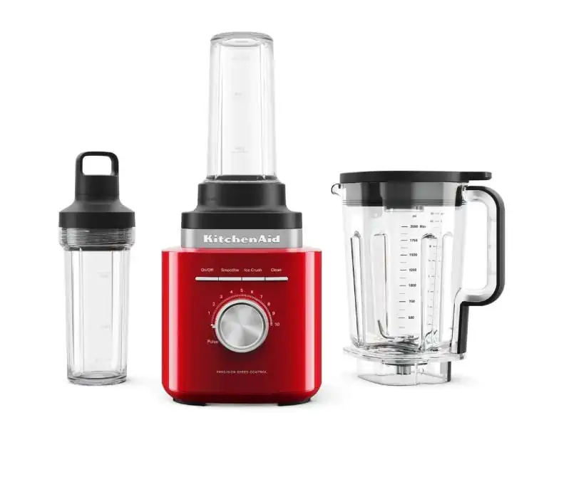 KITCHENAID – LICUADORA PURE POWER 2L + 2 VASOS PERSONALES ROJA – 7KSB2078MER