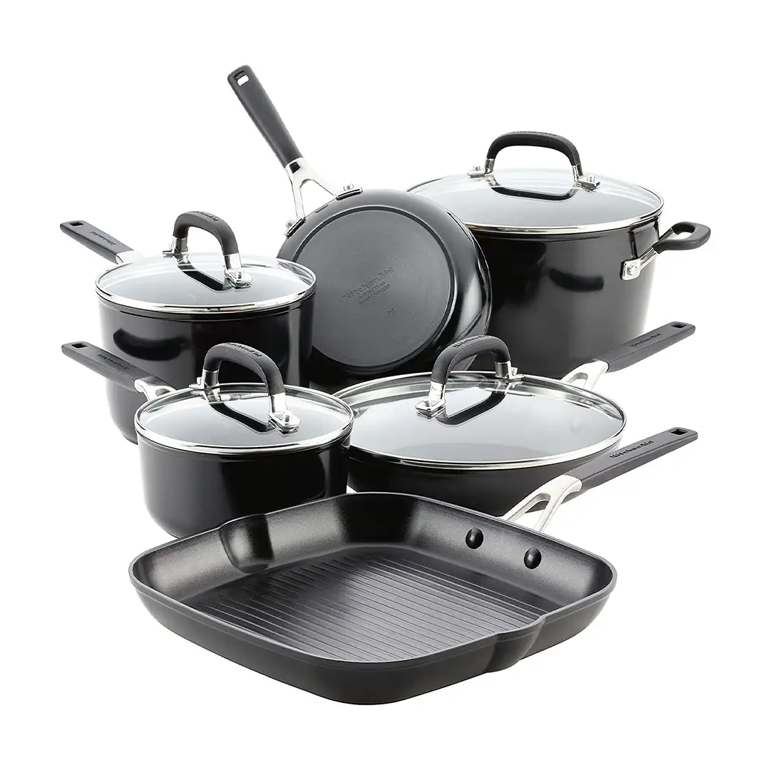 KITCHENAID – SET OLLAS 10 PZS ANODIZADO DURO KITCHEN AID 1A – 84800