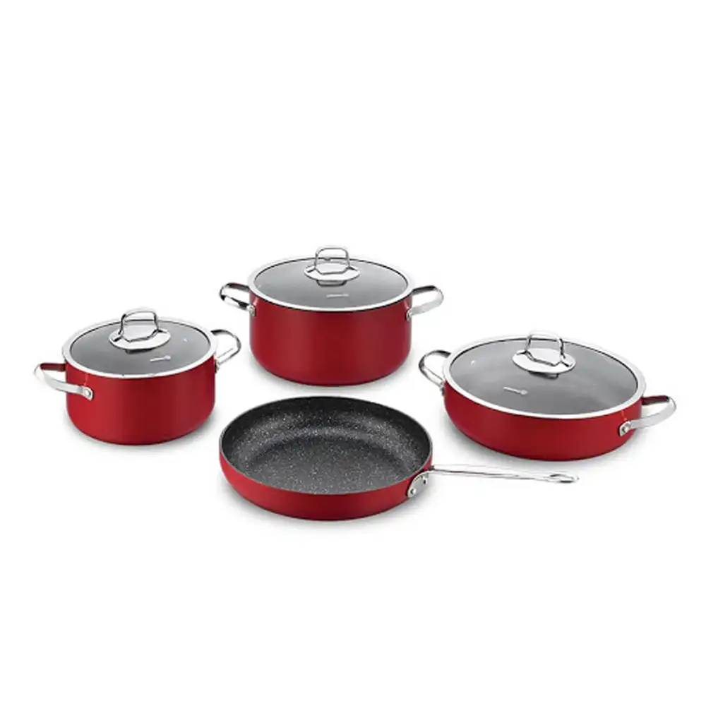 KORKMAZ – SET OLLAS ALUMINIO 7P ZETA RED KORKMAZ 1A – A1877