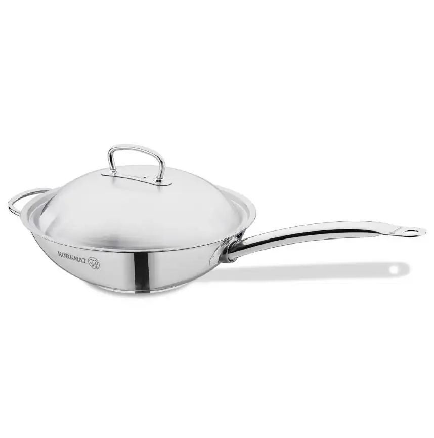 KORKMAZ – WOK ACERO INOX 32CM 5.2LTR PROLINE – A2796