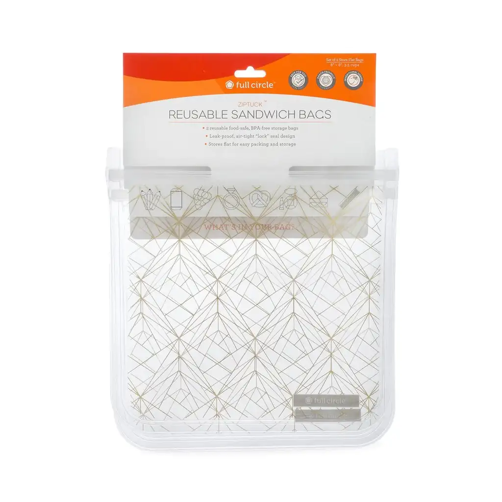 FULL CIRCLE – SET DE 2 BOLSAS REUSABLES PLASTICAS FULL CIRCLE – FC16342GT