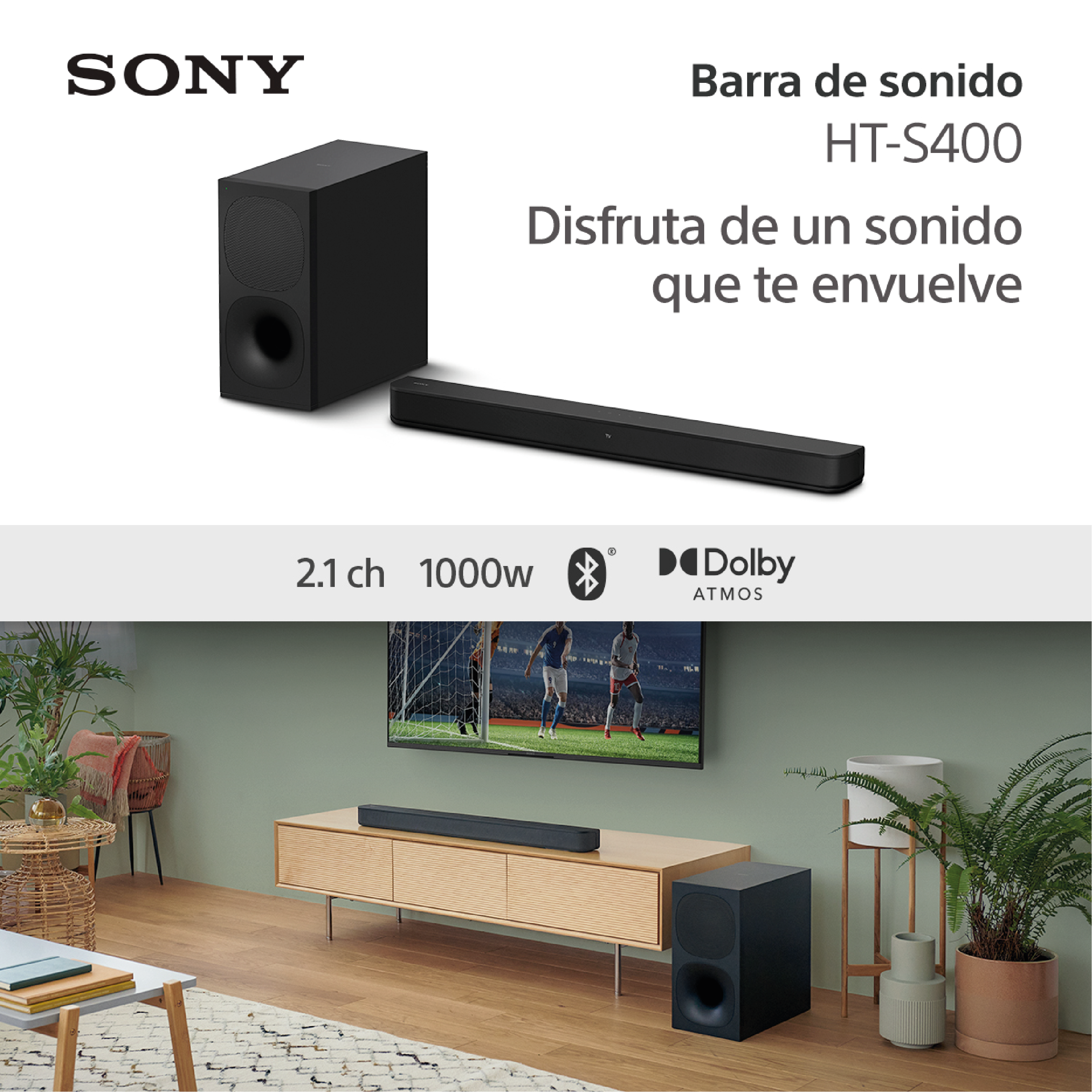 SONY- BARRA DE SONIDO 2.1 – HT-S400//C LA9