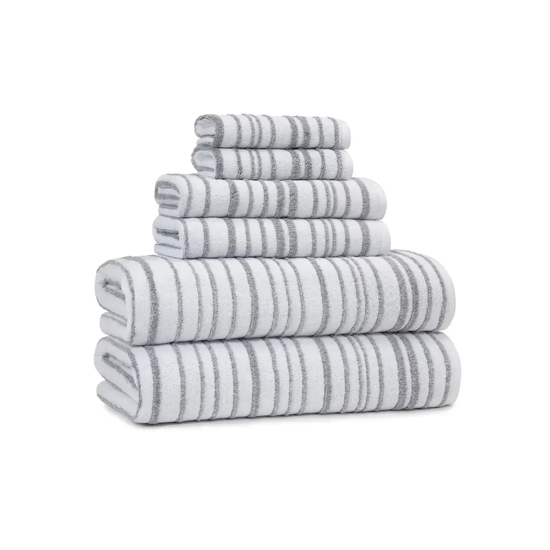 KASSATEX – TOALLA BAÑO HUDSON STRIPE GREY/WHITE KASSATEX 1A – HUD109GW