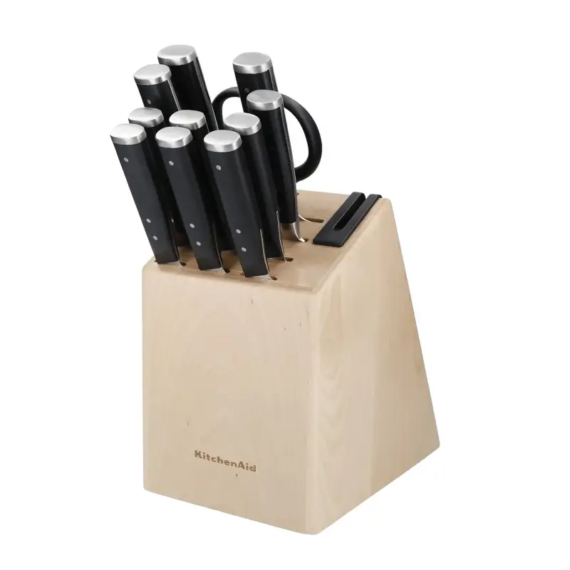 KITCHENAID – SET CUCHILLOS BASE MADERA 11PZS – KAG12STSNBXOBQ