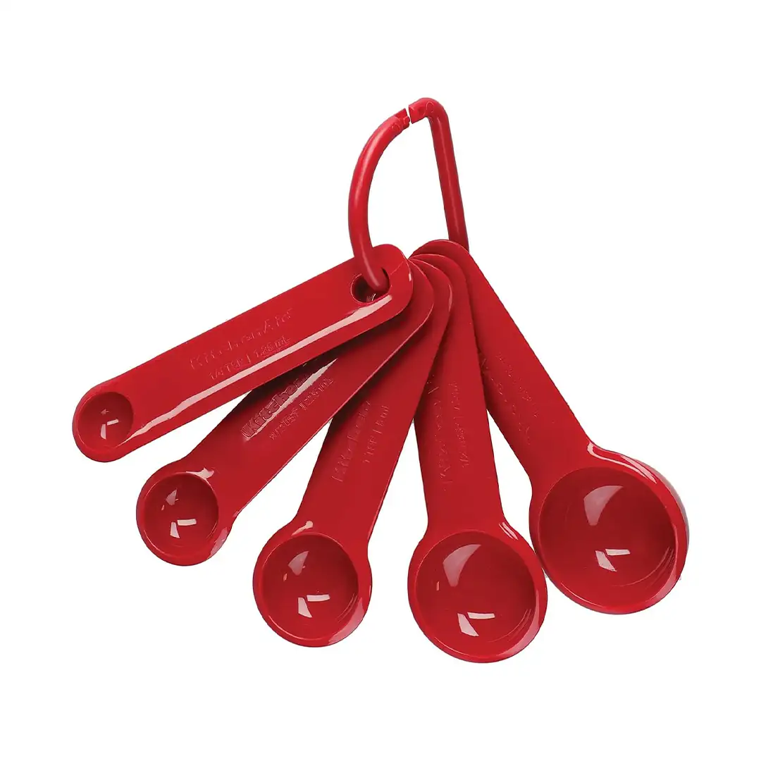 KITCHENAID GADGETS – SET 5PZS CUCHARAS MEDIDORAS ROJAS KITCHENAID – KQG057OHERE