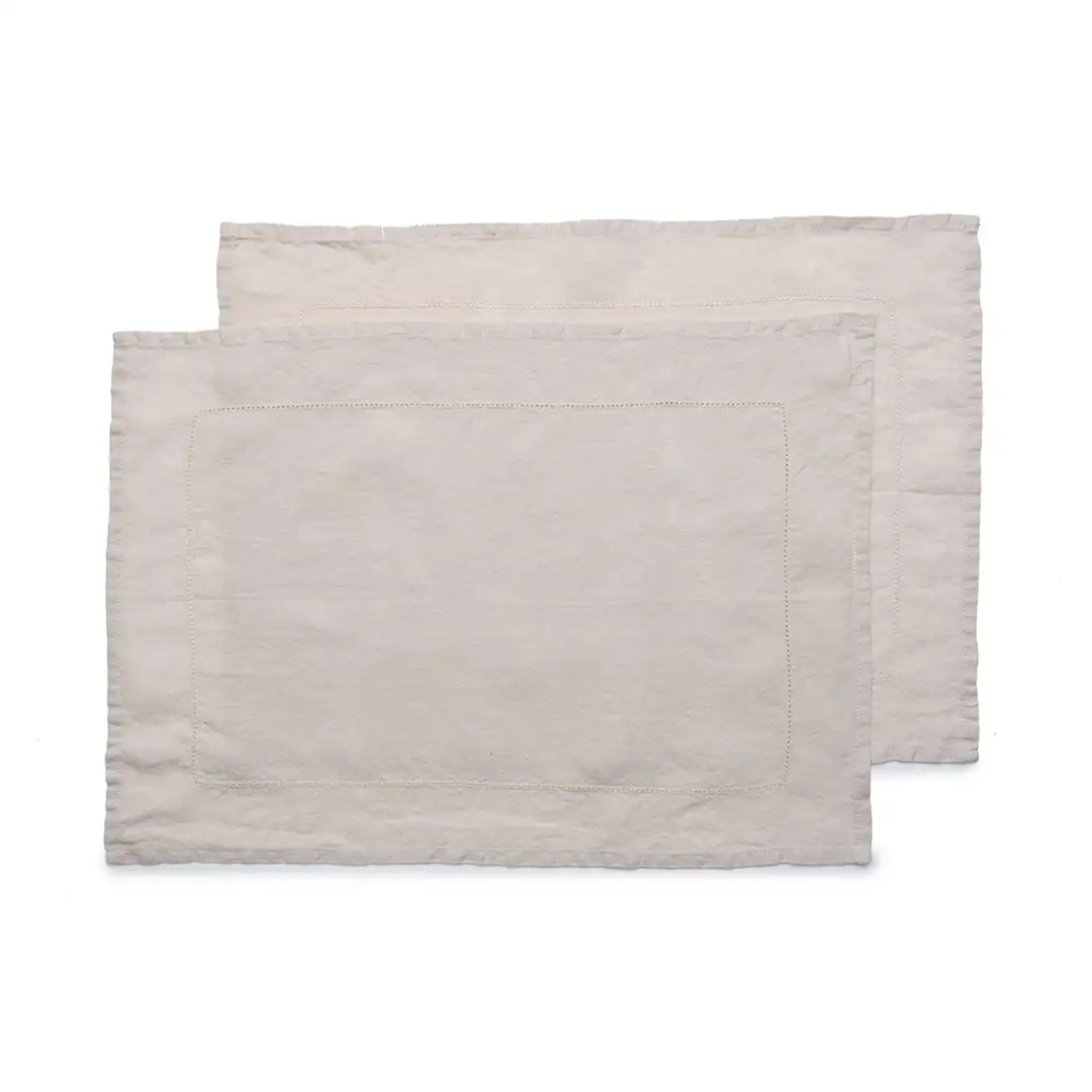 KASSATEX – MANTEL 15″X20″ TAUPE LINEN PLACEMATS KASSATEX 1A – LDTPM2T