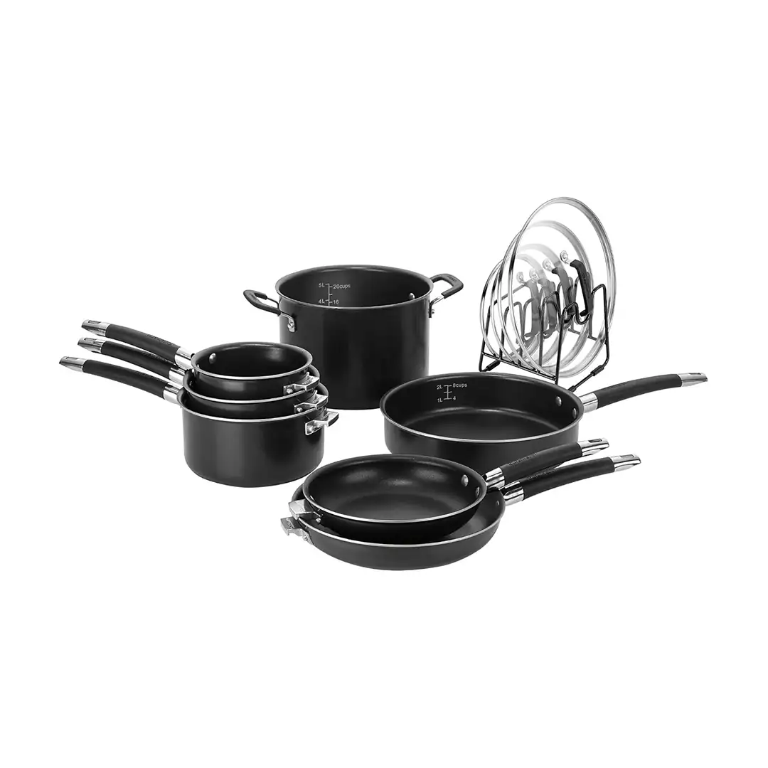 CUISINART – JUEGO DE OLLAS NEGRAS 12 PIEZAS CUISINART – N51-12BK