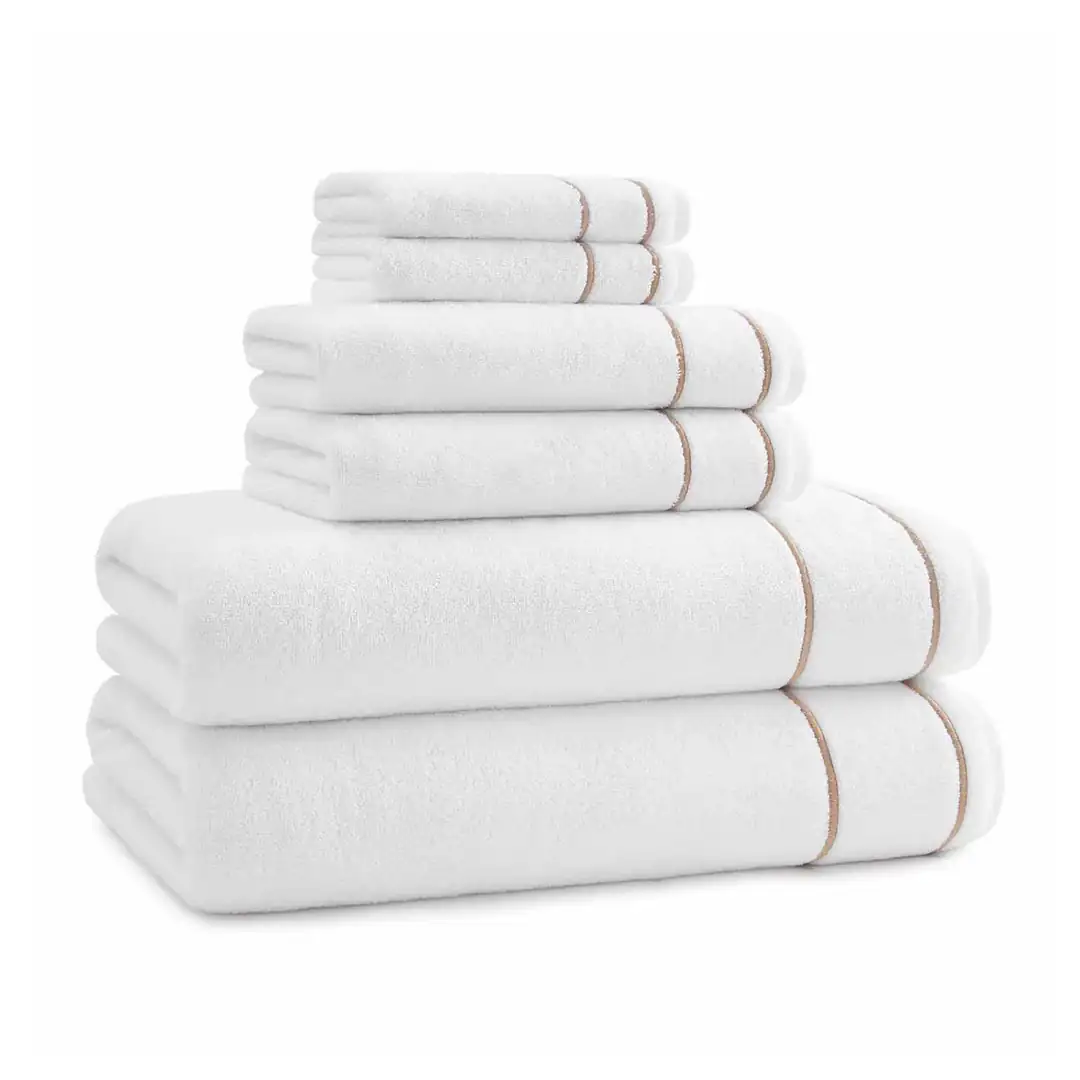 KASSATEX – TOALLA BAÑO NEWBURY WHITE/TAN KSSSATEX 1A – NWT109WTN