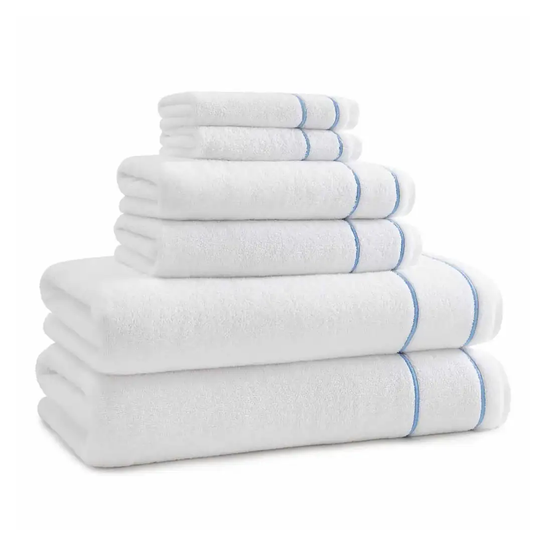 KASSATEX – TOALLA MANOS NEWBURY WHITE/PERIWINKLE KASSATEX 1A – NWT110WWN