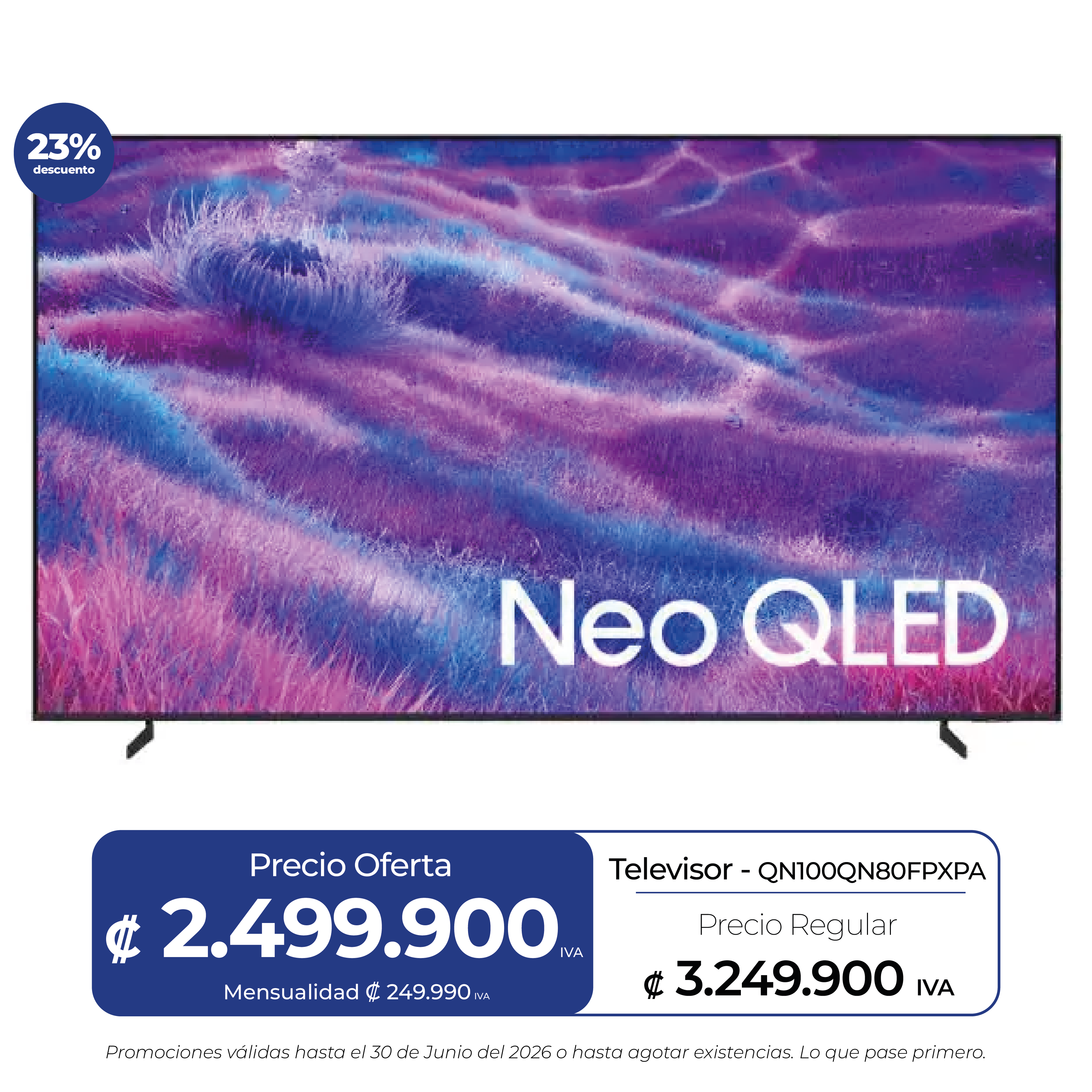 SAMSUNG – TELEVISOR QLED 100 4K 2A – QN100QN80FPXPA