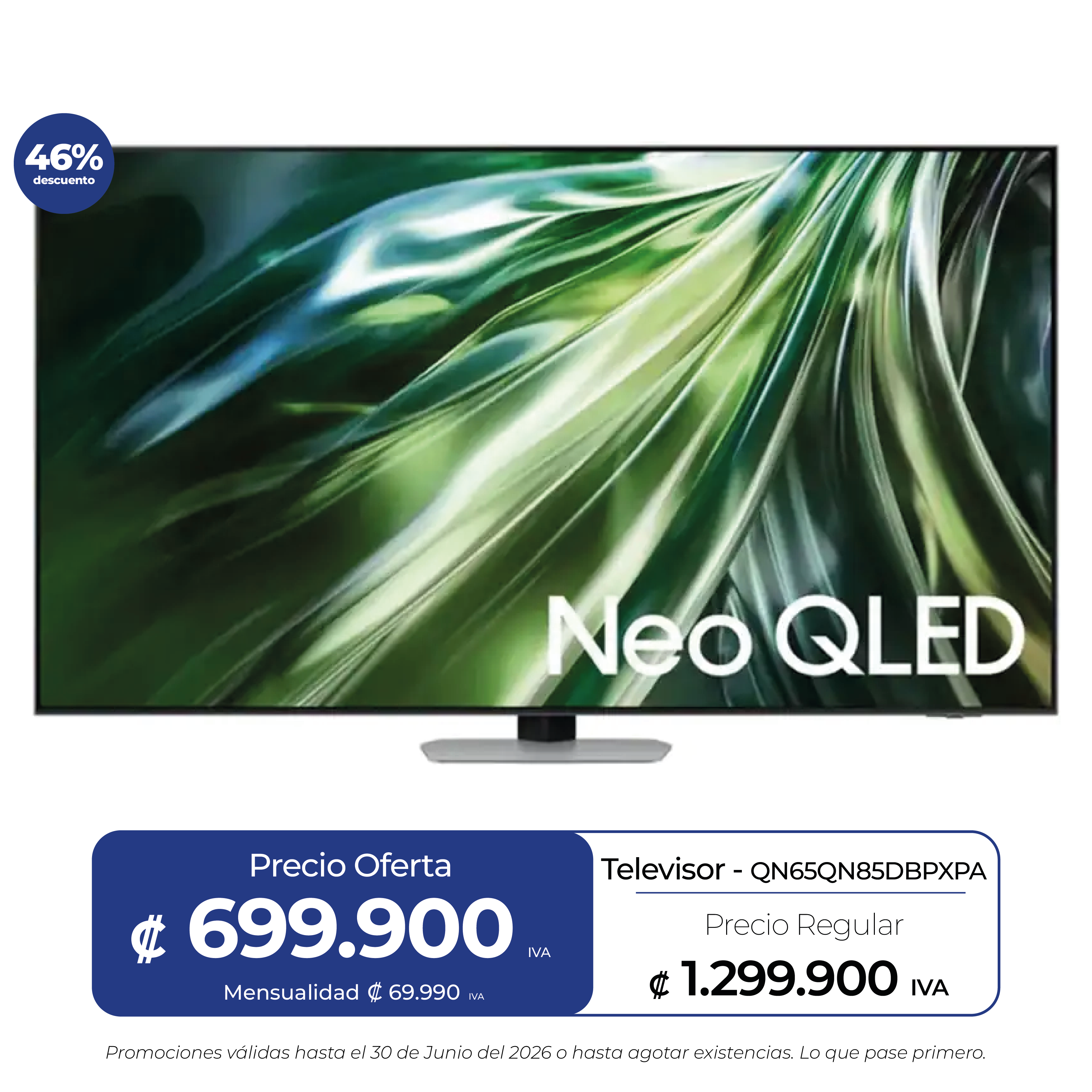 Samsung – Pantalla 65″ Neo QLED 4K – QN65QN85DBPXPA