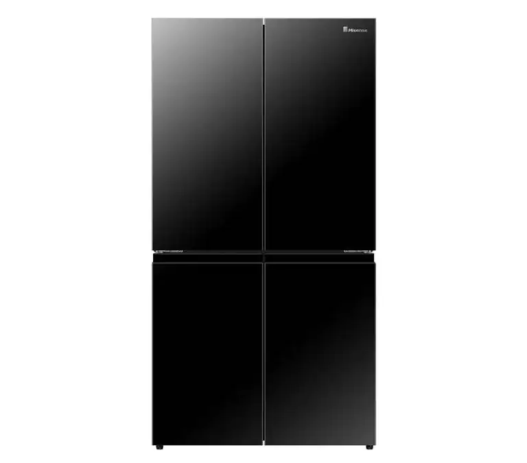 HISENSE – REFRIGERADORA FD 21cu 4PUERTAS BLACK GLASS – RQ216BG5B
