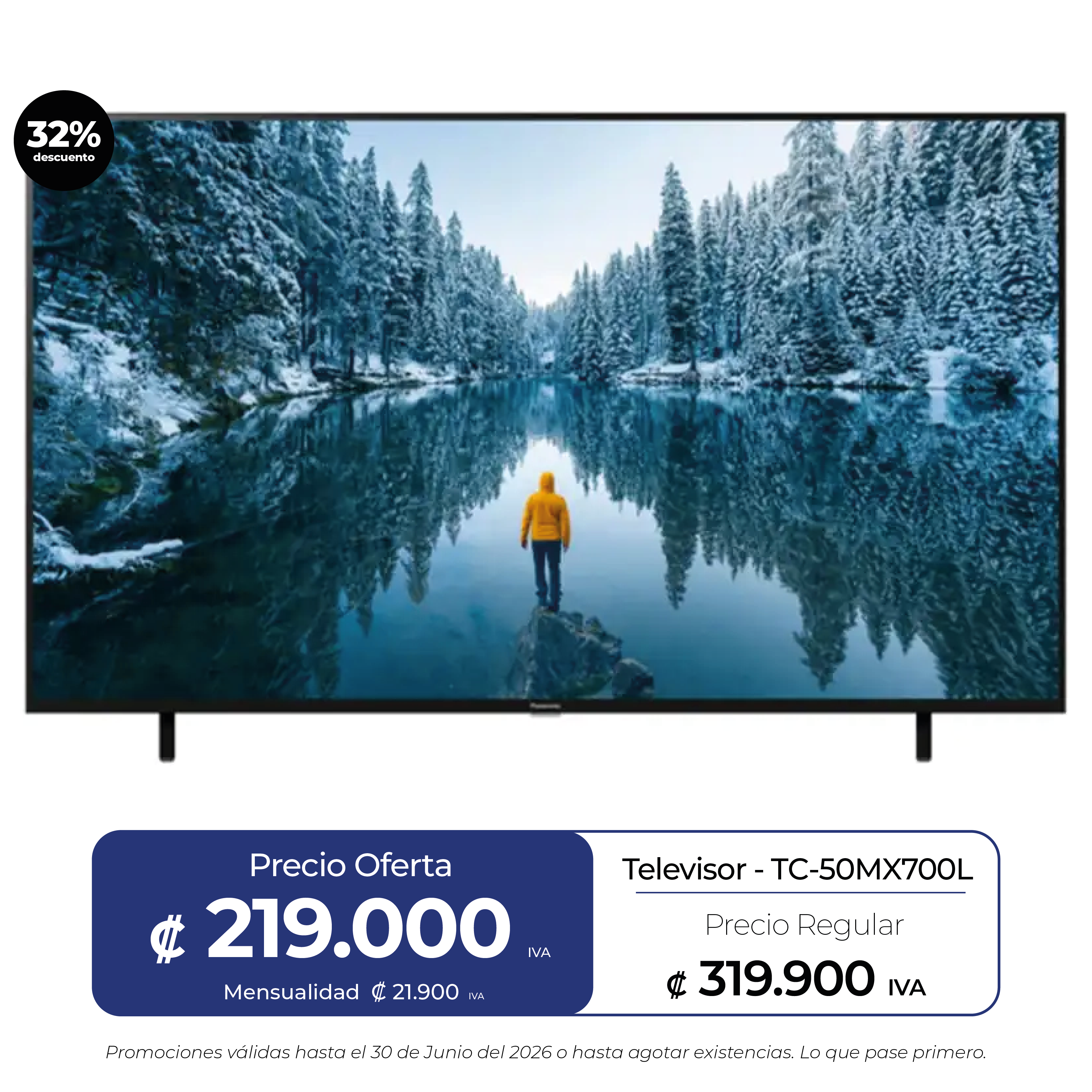 PANASONIC – TELEVISOR LED 50 PANASONIC 4K 2A – TC-50MX700L
