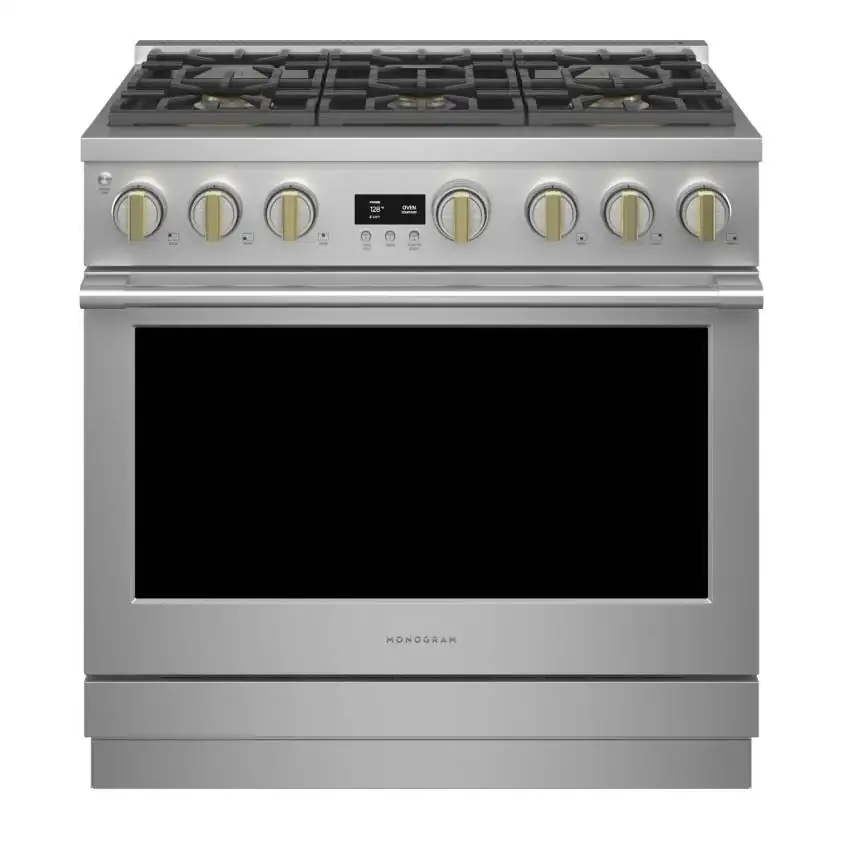 G.E. – COCINA GAS 36″ PROFESIONAL 6Q MONOGRAM 1 AÑO – ZDP366NTSS
